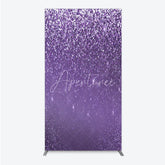 Aperturee - Aperturee Purple Glitter Sparkle Rectangle Backdrop for Birthday or Wedding Glam Bling Effect Sweet 16 Party Photo Booth
